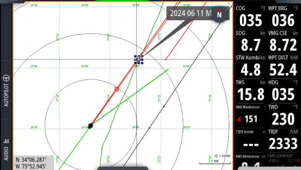 2026 03 05 Cape Hatteras rund, RE schwitzt